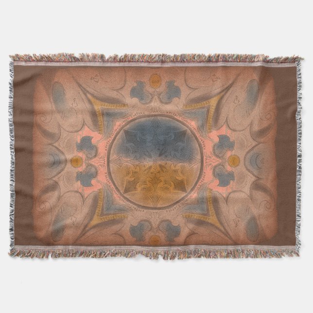 Ancient carpet Throw Blanket (Front)