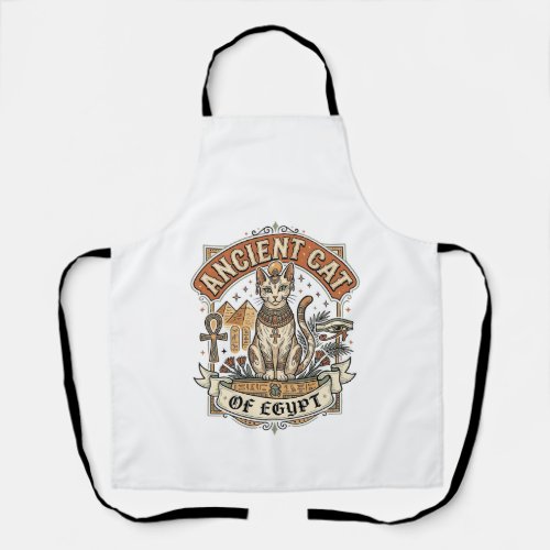 Ancient Cat Of Egypt Cat Ancient Egypt Vintage Vec Apron