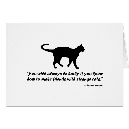 Ancient Cat Proverb Cards (Front Horizontal)
