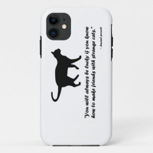 Ancient Cat Proverb iPhone 11 Case