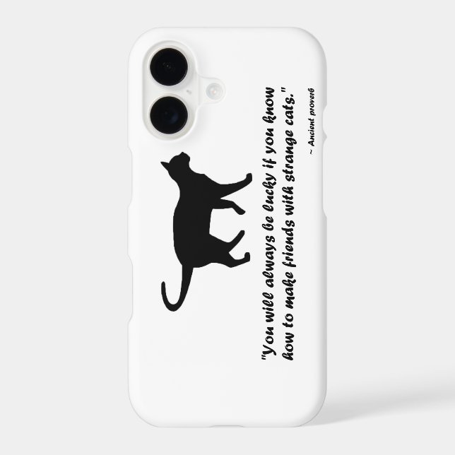 Ancient Cat Proverb Iphone Case (Back)