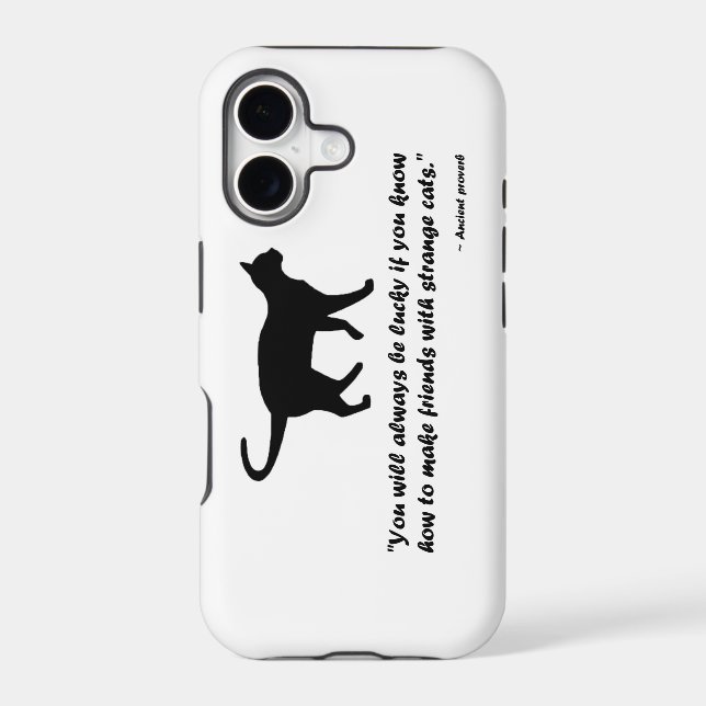 Ancient Cat Proverb Iphone Case (Back)