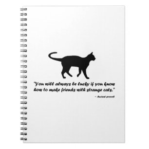 Ancient Cat Proverb Notebook