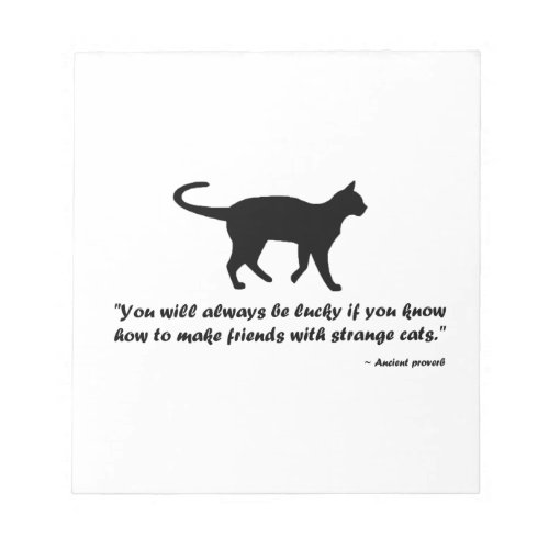 Ancient Cat Proverb Notepad