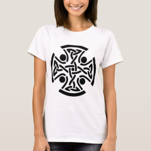 Ancient Celtic Cross Knotwork Fine Art T-Shirt