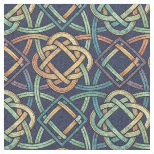 Ancient Celtic Knotwork Abstract Interlace Design Fabric