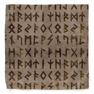 Ancient Celtic Runes  Alphabet pattern Bandana