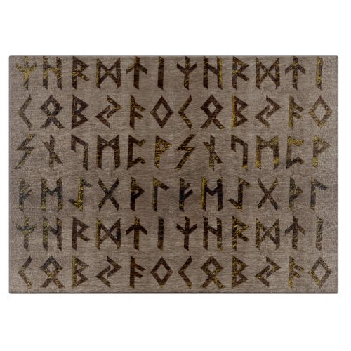 Ancient Celtic Runes  Alphabet pattern Cutting Board