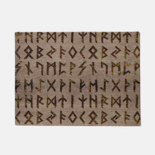 Ancient Celtic Runes  Alphabet pattern Doormat