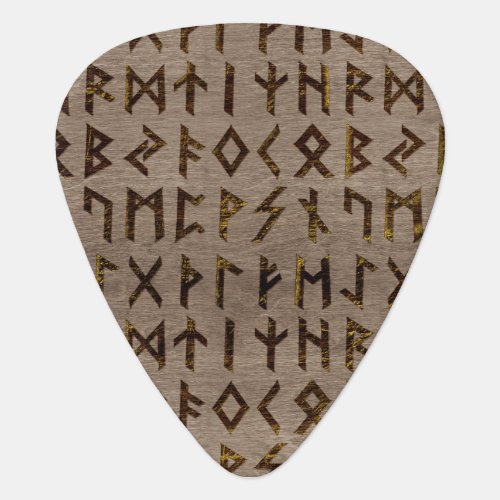 Ancient Celtic Runes  Alphabet pattern Guitar Pick