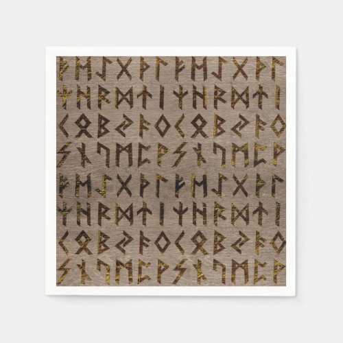 Ancient Celtic Runes  Alphabet pattern Paper Napkins