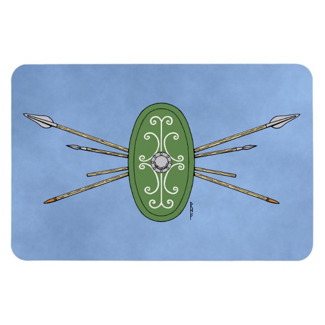 Ancient Celtic Shield and Spears Magnet (Horizontal)