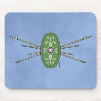 Ancient Celtic Shield and Spears Mouse Pad