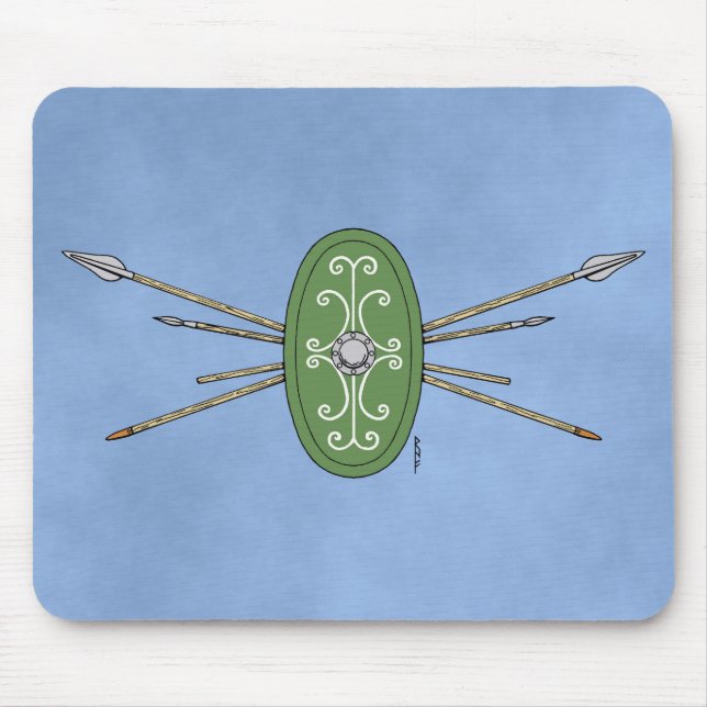 Ancient Celtic Shield and Spears Mouse Pad (Front)