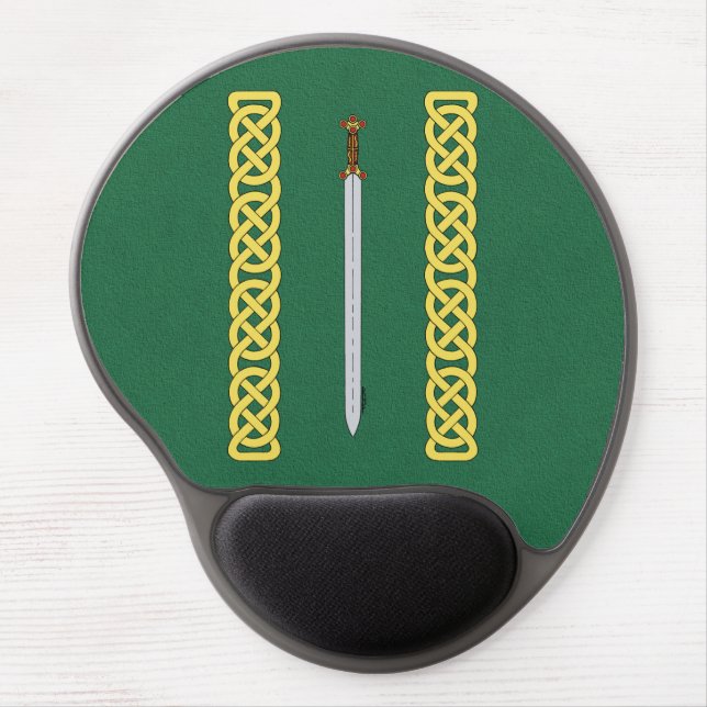 Ancient Celtic Sword and Knotwork Gel Mouse Pad (Front)