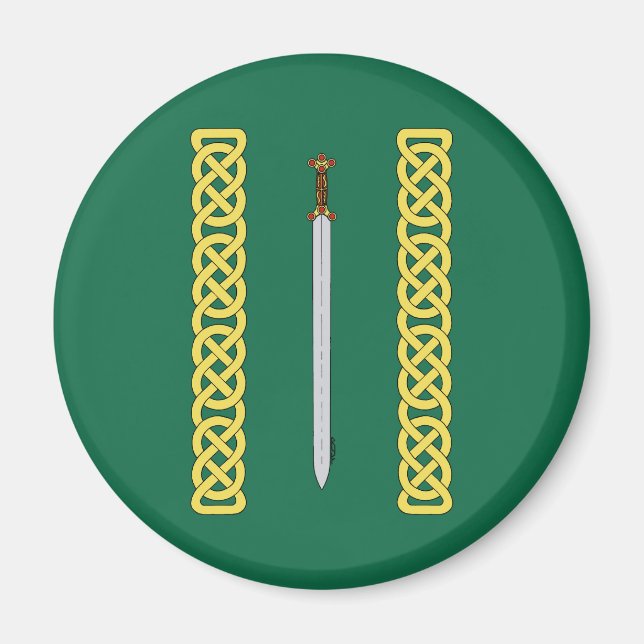 Ancient Celtic Sword and Knotwork Magnet (Front)