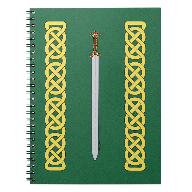 Ancient Celtic Sword and Knotwork Notebook (Front)