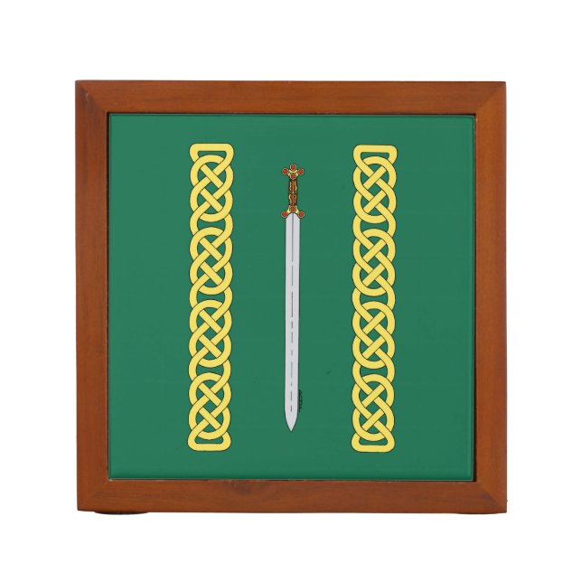 Ancient Celtic Sword and Knotwork Pencil Holder (Front)