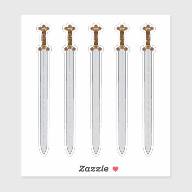 Ancient Celtic Sword Sticker (Sheet)