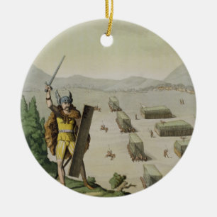 Ancient Celts or Gauls in Battle, c.1800-18 (colou Ceramic Ornament
