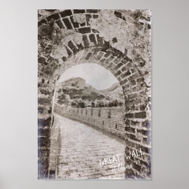 Ancient China The Great Wall Defense Scenery Old Poster (Front)