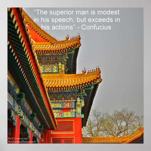 Ancient Chinese Architecture Confucius Poster (Front)