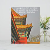 Ancient Chinese Architecture Confucius Quote Gift (Standing Front)