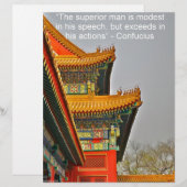 Ancient Chinese Architecture Confucius Quote Gift (Front/Back)