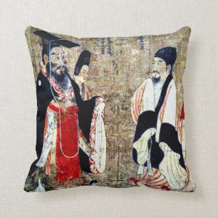 Ancient Chinese Art Throw Pillow