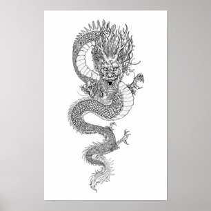 Ancient Chinese dragon  Poster