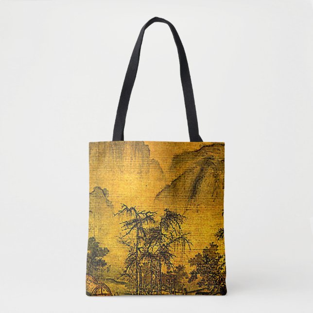 Ancient Chinese Landscape Tote Bag (Front)