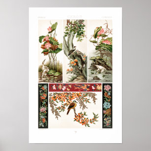 Ancient Chinese pattern by Albert Racinet Poster