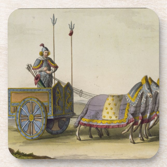 Ancient Chinese War Chariot, from 'Le Costume Anci Beverage Coaster (Front)
