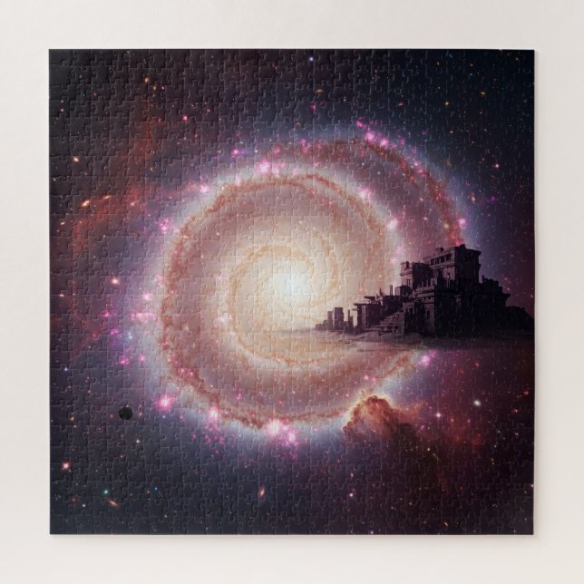 Ancient City Floating Deep Universe Mystery Cosmic Jigsaw Puzzle (Vertical)