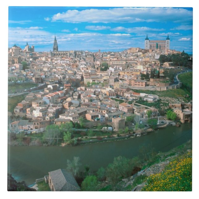 Ancient city of Toledo, Spain. Ceramic Tile (Front)