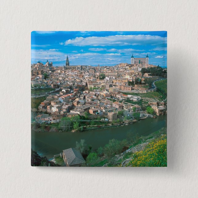 Ancient city of Toledo, Spain. Pinback Button (Front)