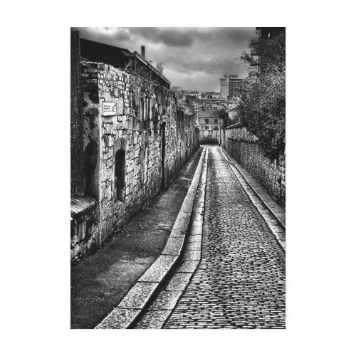 Ancient cobbled street in Plymouth Canvas Print