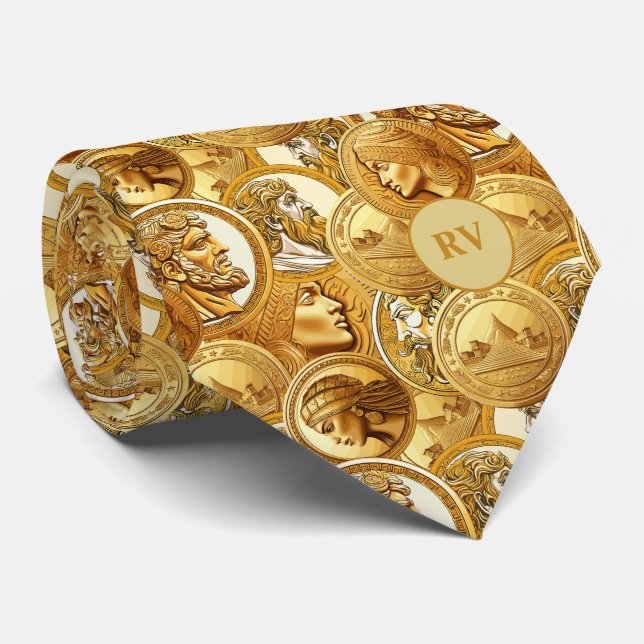 Ancient Coin Collector Lucky Neck Tie (Rolled)