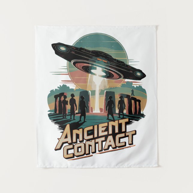 Ancient Contact – The Forgotten Alien Encounter Tapestry (Front)