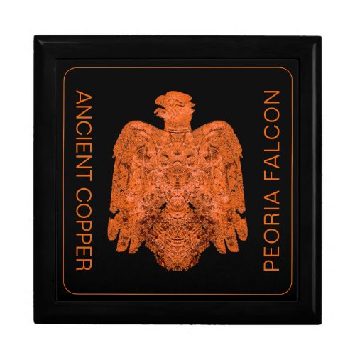 Ancient Copper Peoria Falcon Restored  Gift Box