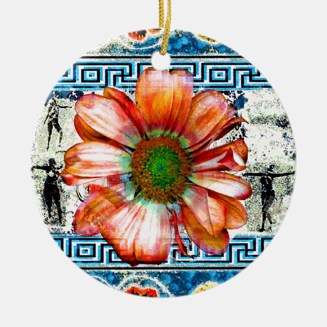 Ancient Dance Ceramic Ornament (Front)