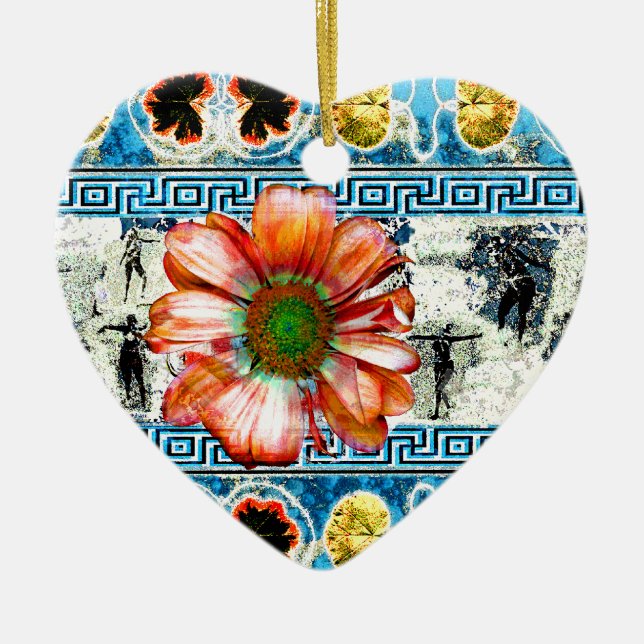 Ancient Dance Ceramic Ornament (Front)