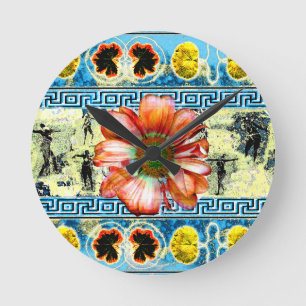 Ancient Dance Round Clock