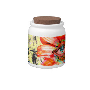 Ancient Dance with a flower and an eye Candy Jar