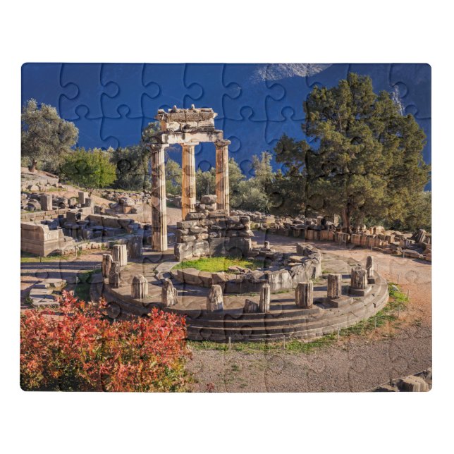 Ancient Delphi Greece – Historic Temple & Mountain Jigsaw Puzzle (Puzzle Horizontal)