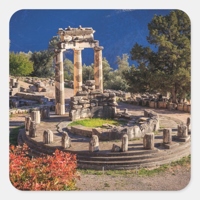 Ancient Delphi, Greece Square Sticker (Front)
