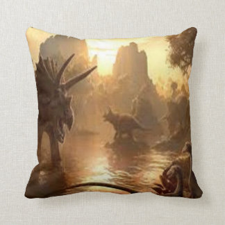 ancient dinosaur throw pillow