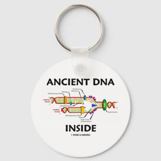 Ancient DNA Inside (DNA Replication Humor) Keychain