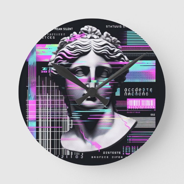 "Ancient Doesn’t Mean Silent." Round Clock (Front)