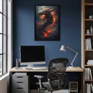 Ancient Dragon of Infernal Flames Poster